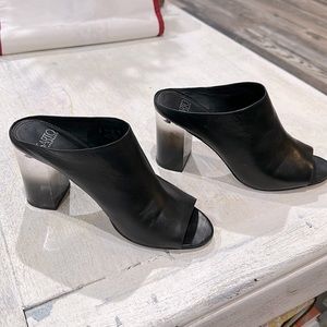 Franco Sarto slip on comfy heels size 9 leather